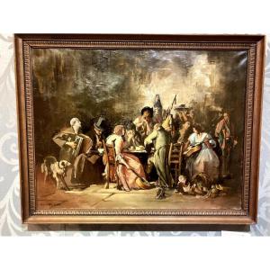Oil On Canvas 19th Century Signed Jean d'Esparbes