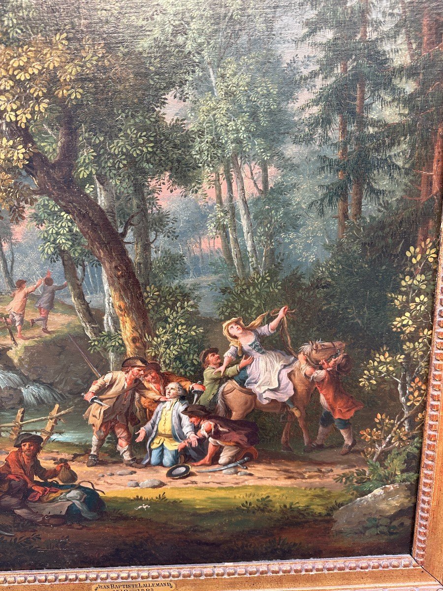 COLOMBO Giovanni Battista (1717 - 1793) , Attribué à, Paire d'Huiles Sur Toile Animées XVIII° Siècle-photo-4