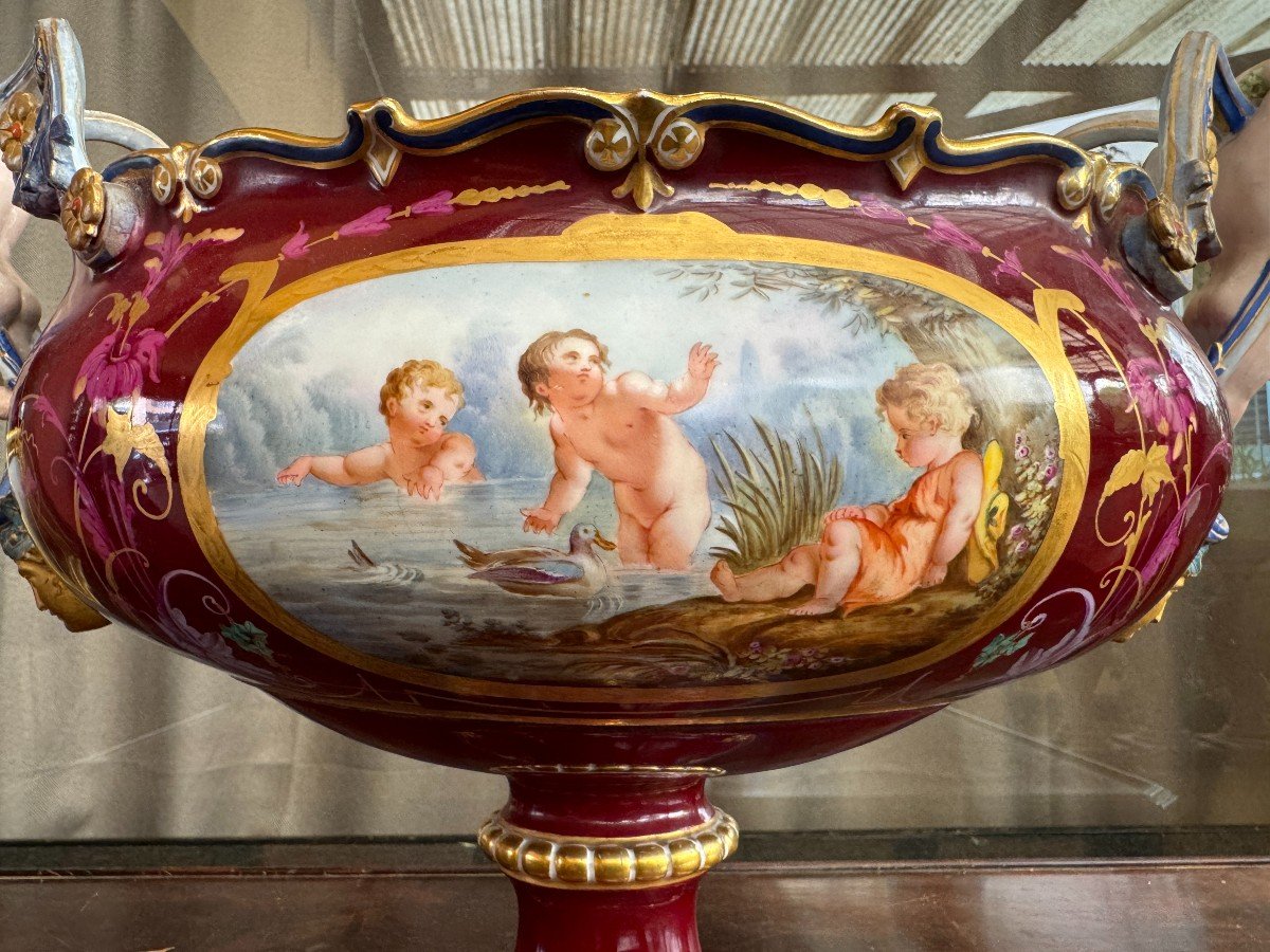 Especially From Sèvres Porcelain Table, 19th Century -photo-3