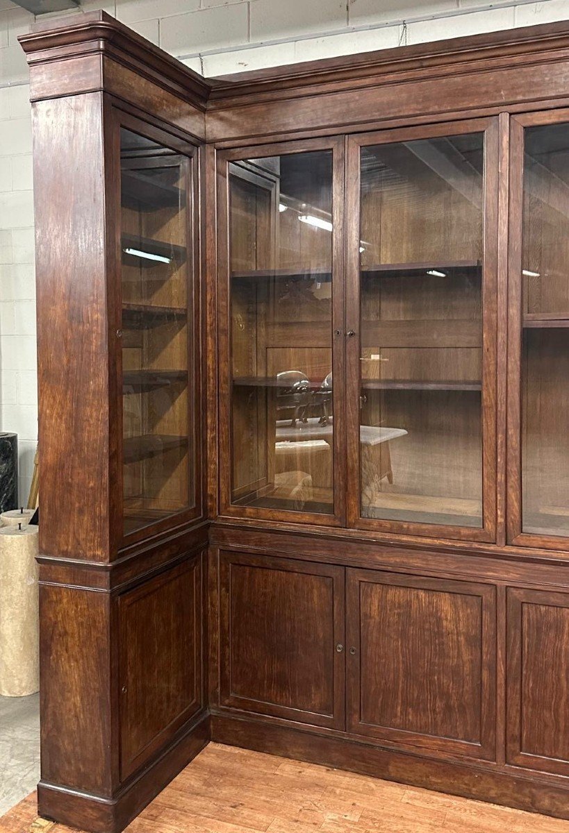 Large Mahogany Bookcase, Stamped Durand In Paris, 19th Century-photo-2