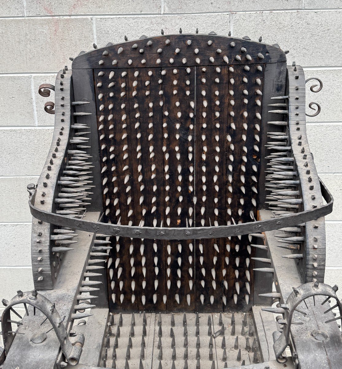 Wooden Torture Chair, 20th Century-photo-3