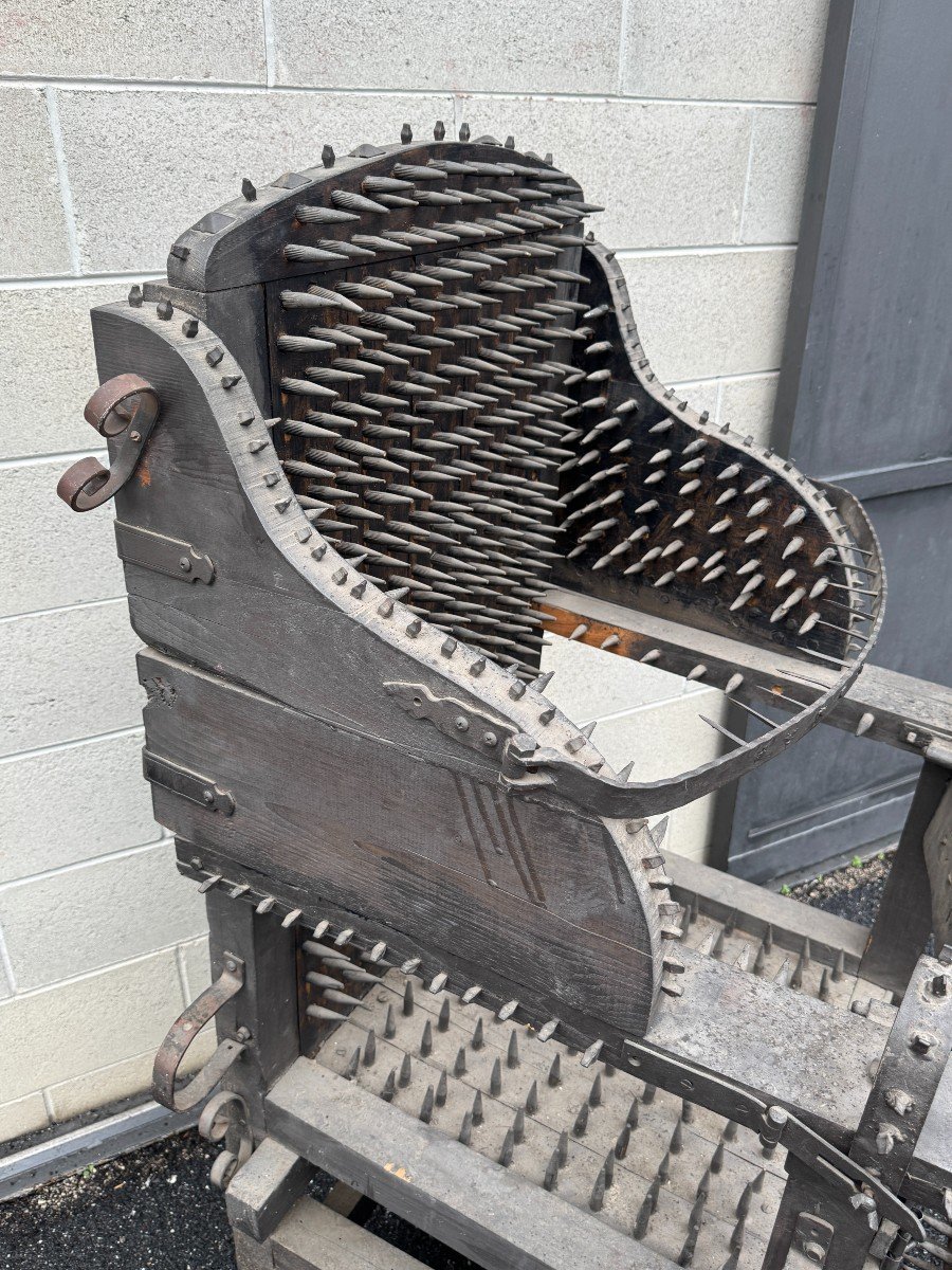 Wooden Torture Chair, 20th Century-photo-2