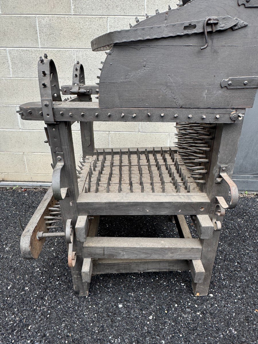 Wooden Torture Chair, 20th Century-photo-6