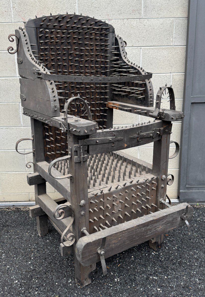 Wooden Torture Chair, 20th Century