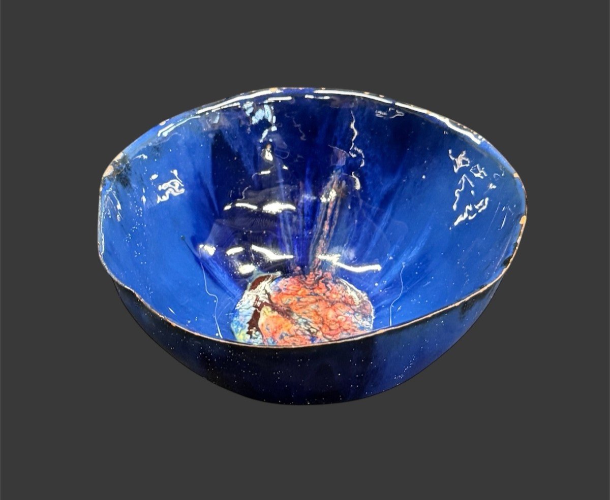 Fausto Melotti (1901 - 1986) Polychrome Glazed Ceramic Bowl-photo-1