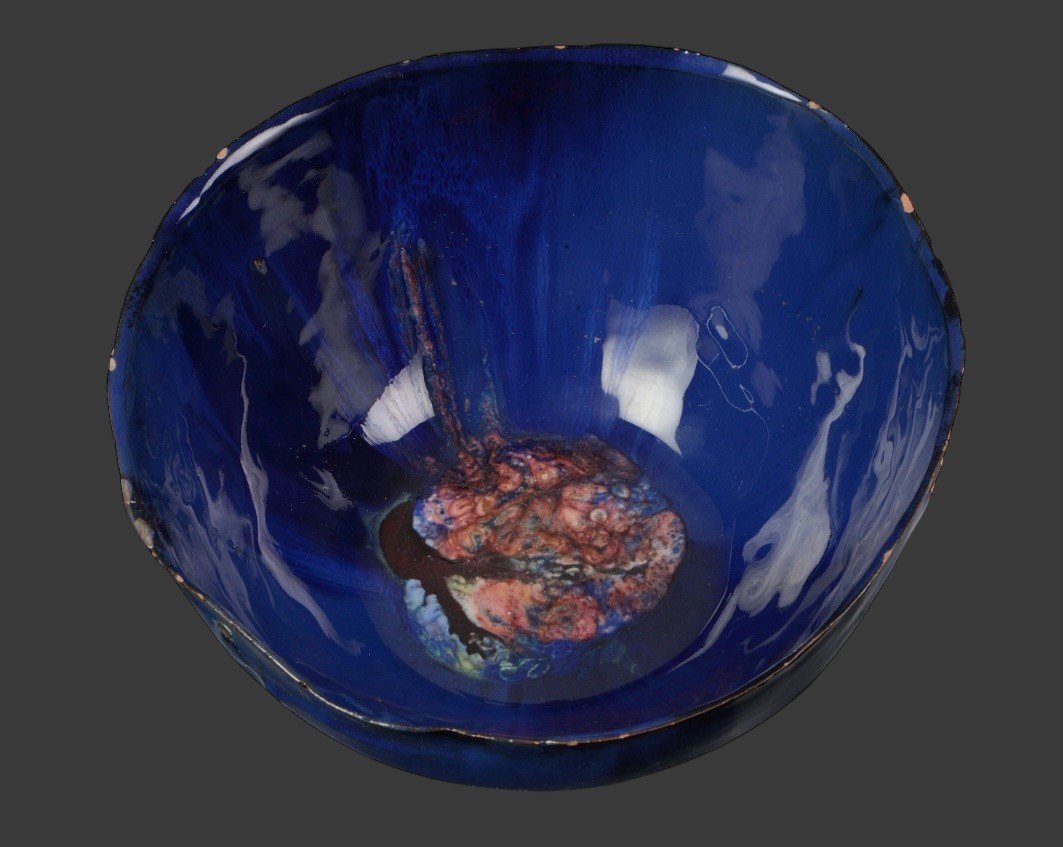 Fausto Melotti (1901 - 1986) Polychrome Glazed Ceramic Bowl