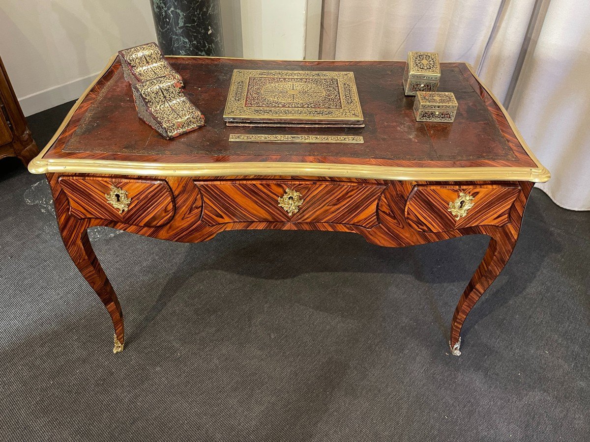 Middle Flat Desk, Louis XV Period, XVIIIth Century-photo-2