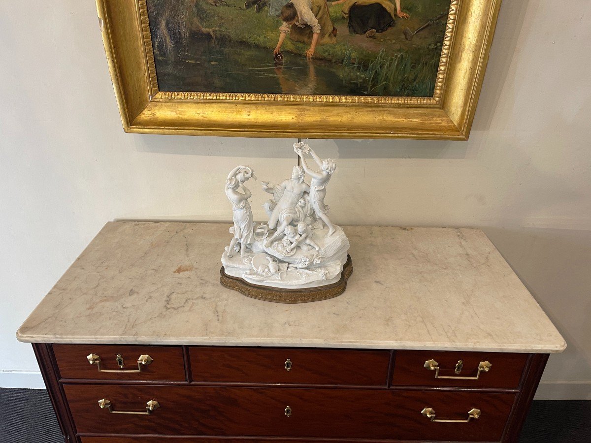 Louis XVI Commode In Mahogany, 18th Century-photo-3