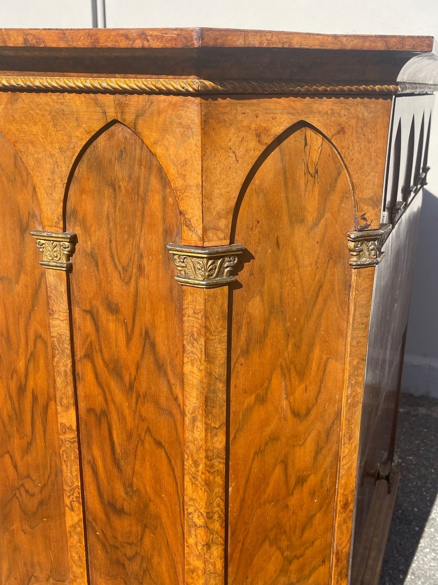 Pair Of Commodes, Cathedral Model, Mid XIXth Century-photo-2