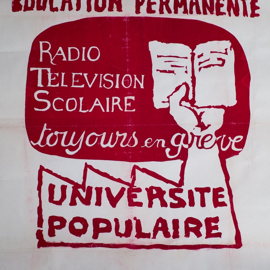 rare .. affiche Mai 68 - Éducation Permanente - Université Populaire .. .-photo-3