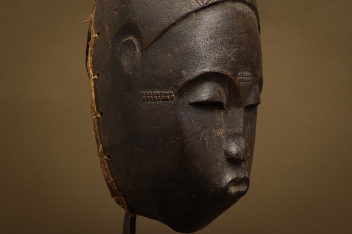 masque portrait Baoule . Cote d’Ivoire .. Baule Mask .  art africain ..-photo-4