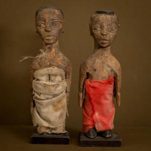 couple Ewe .. Togo . Benin .. art africain . .
