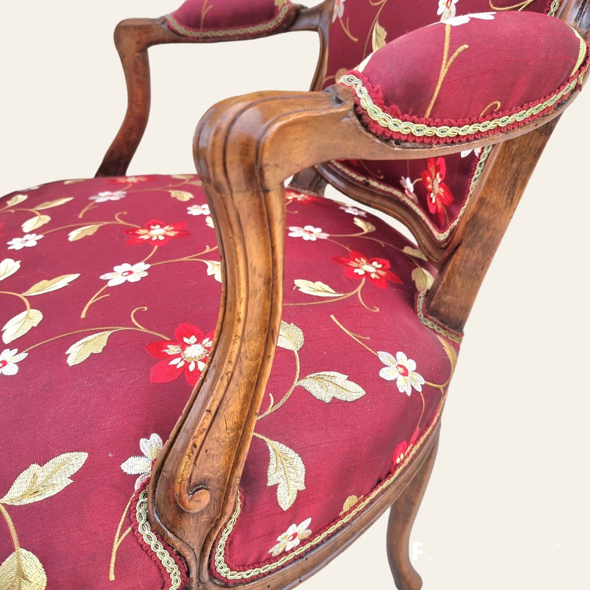 Paire De Fauteuil Cabriolet d'époque Louis XV 18 ème -photo-4