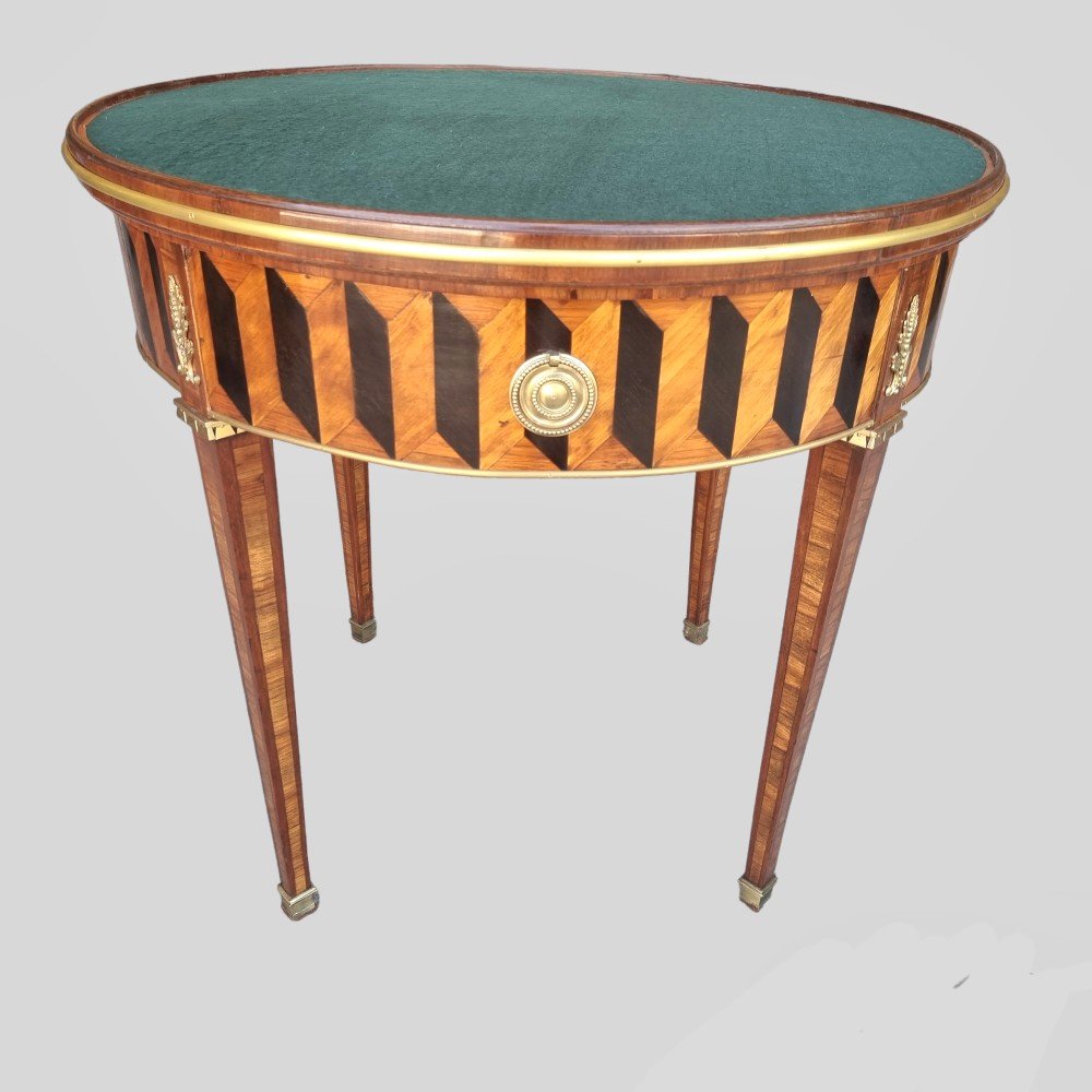 Napoleon III Inlaid Games Table-photo-3