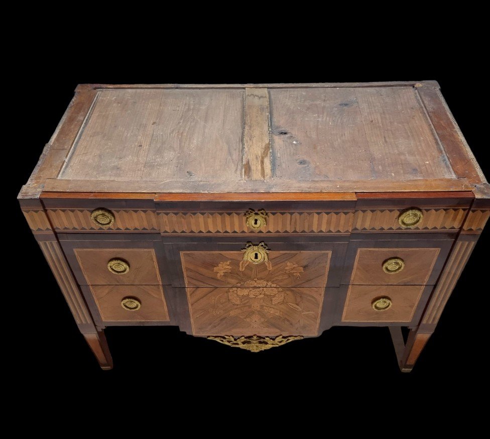 Louis XVI Chest Of Drawers Stamped: Jlf Legry-photo-8