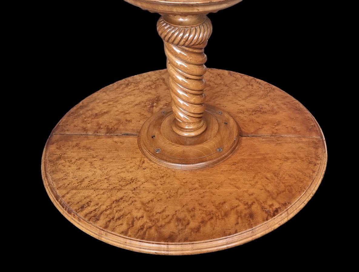 19th Century Solid Maple Pedestal Table-photo-3