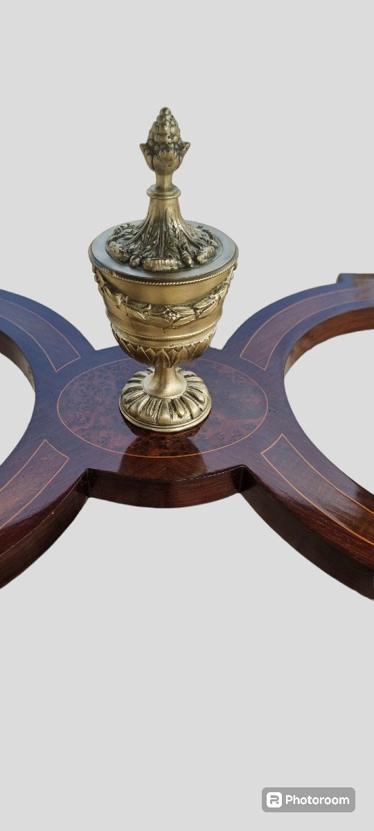 Napoleon III Inlaid Salon Table 9th -photo-1