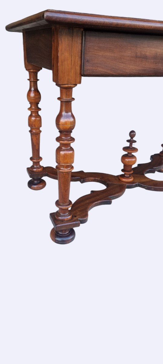 Louis XIV Table In Guaiac Wood And Cuban Mahogany, Early 18th Century -photo-4