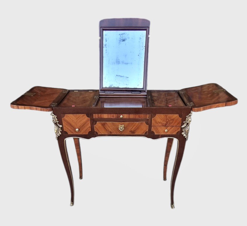 Louis XV 18th Century Dressing Table Stamped L.peridiez-photo-4