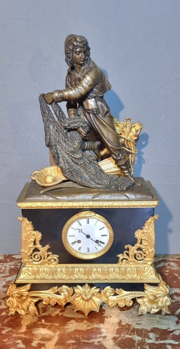 Important Restoration Clock From The Neapolitan Fisherman