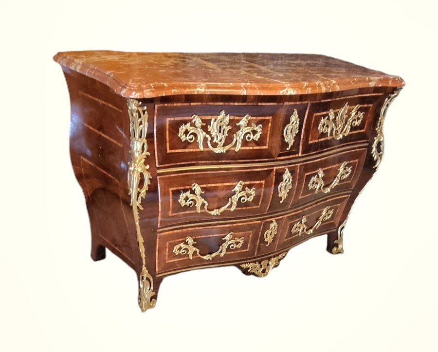 Tombeau Chest Of Drawers From The Regency Period Stamped Mondon-photo-2