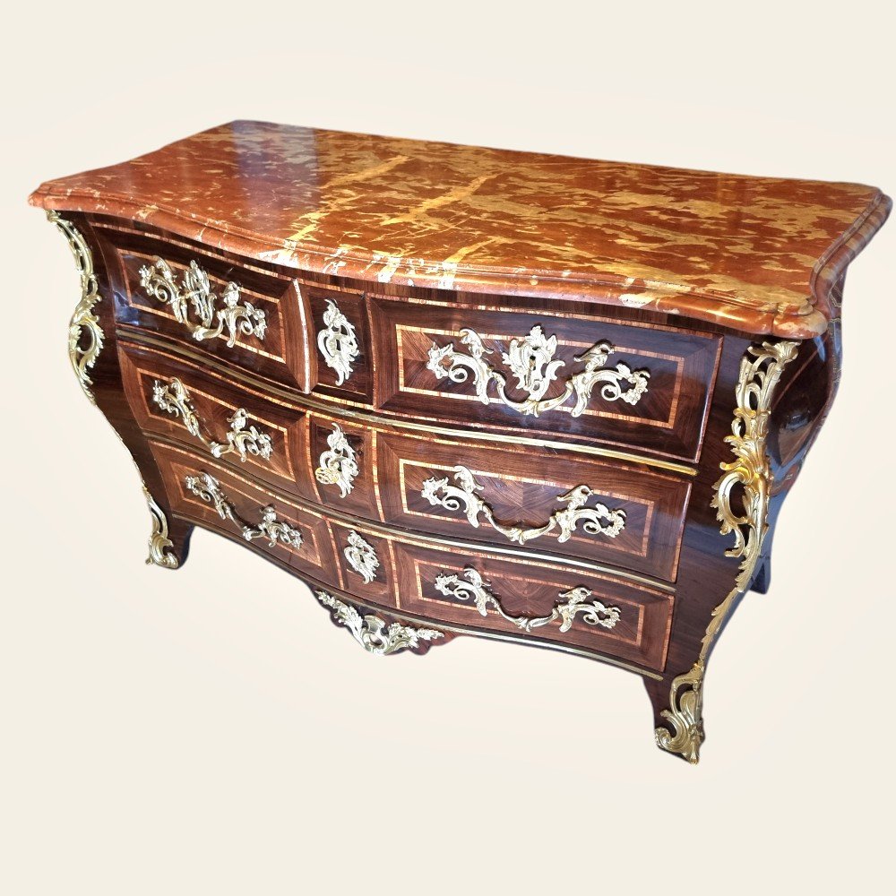 Tombeau Chest Of Drawers From The Regency Period Stamped Mondon-photo-4