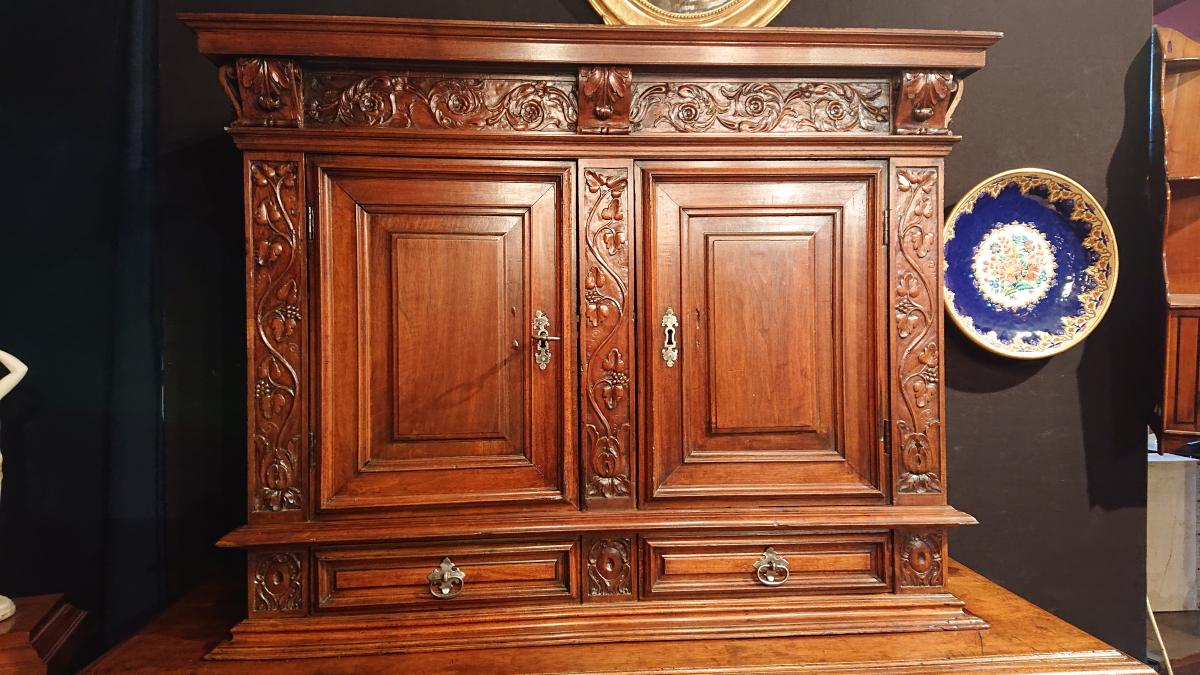 Buffet Time XVIII. "renaissance" Style Walnut Massif-photo-3