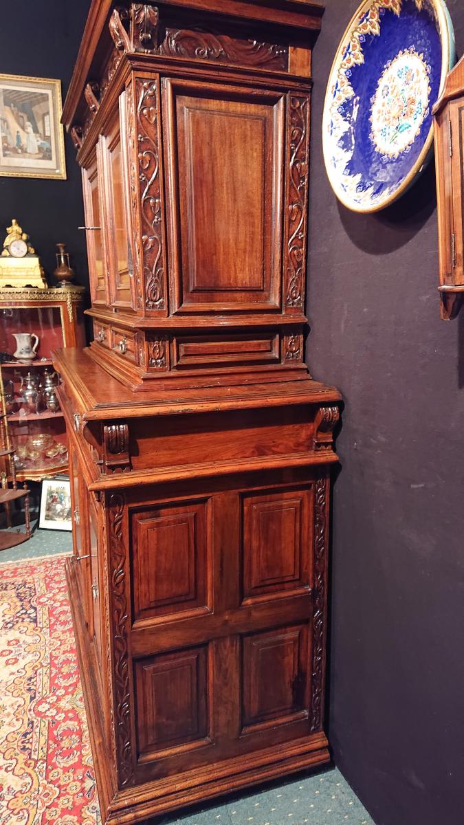 Buffet Time XVIII. "renaissance" Style Walnut Massif-photo-4