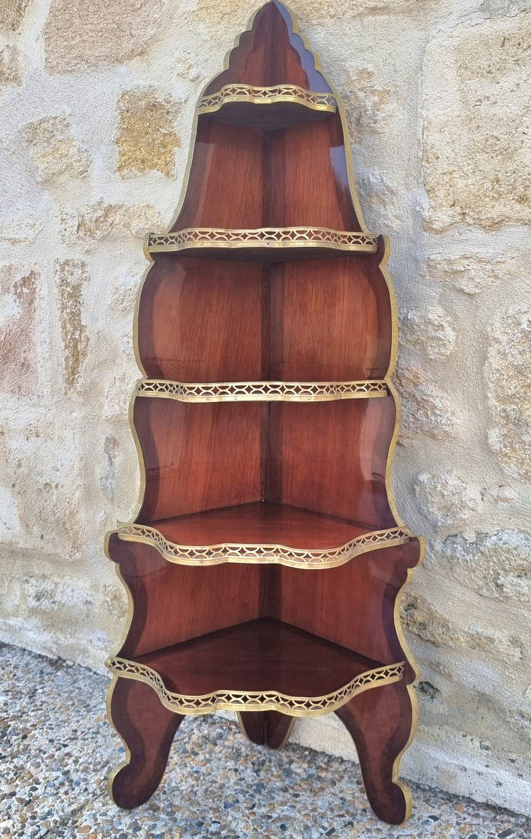 Corner Shelves In Mahogany 19th Century-photo-1