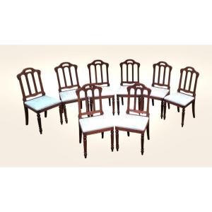 Set Of 8 19th Century Mahogany Chairs 