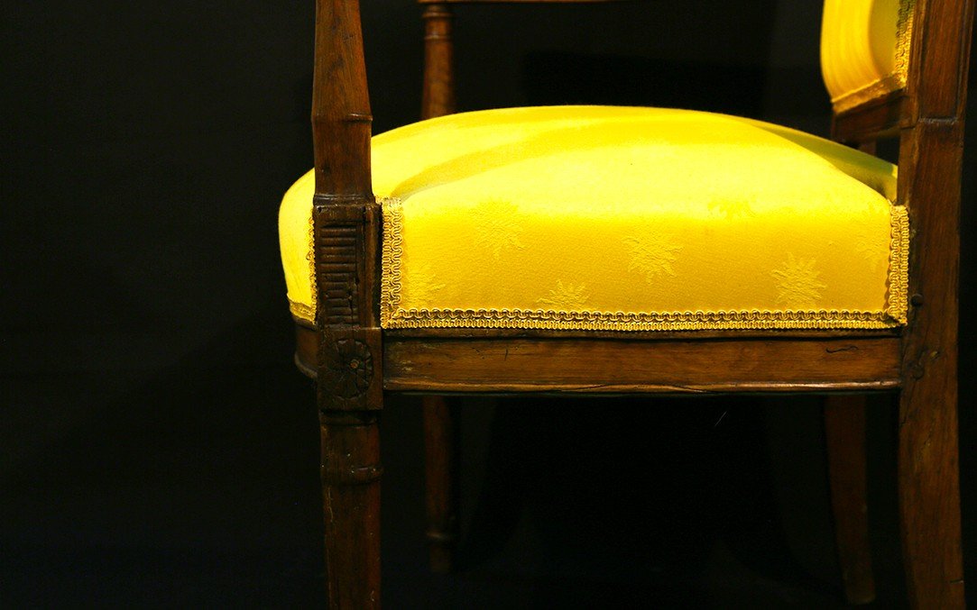 Fauteuil Directoire, Noyé, XVIIIème Siècle -photo-2