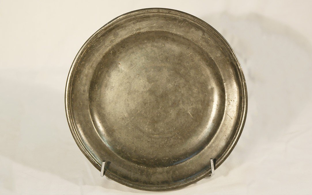 Eighteenth Pewter Plate, Abbeville, L.deraine, Acb Control-photo-2