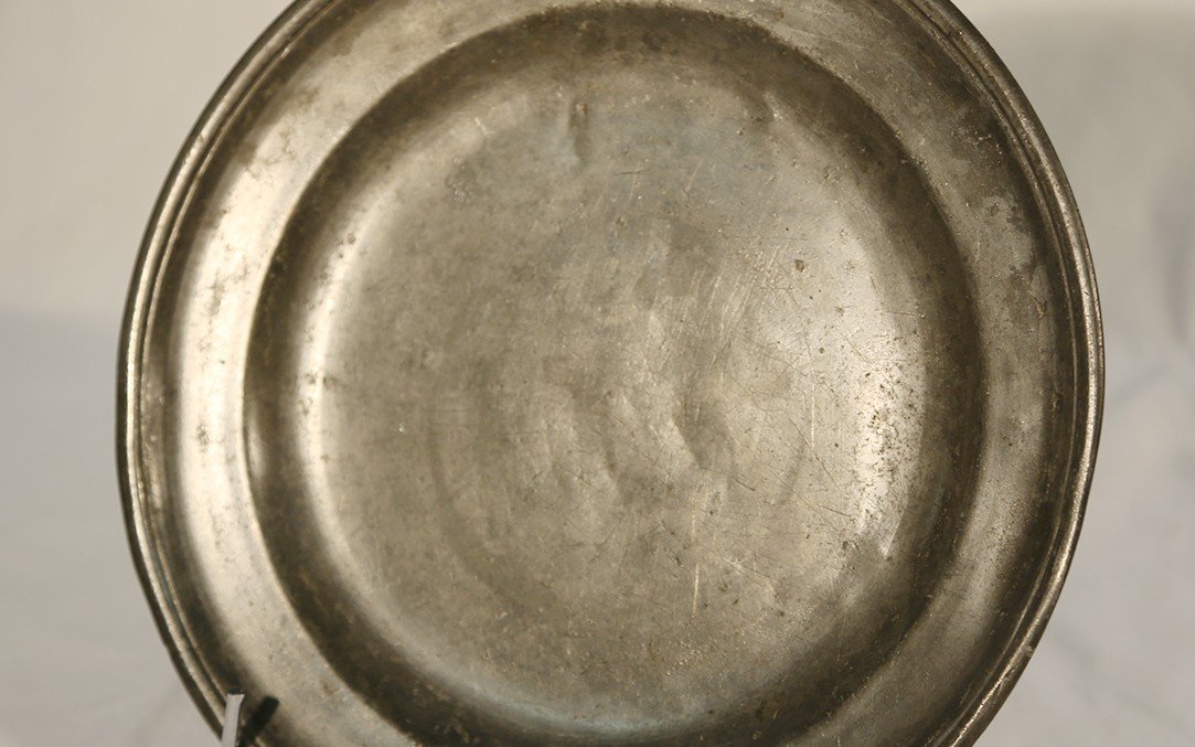 Eighteenth Pewter Plate, Abbeville, L.deraine, Acb Control-photo-2