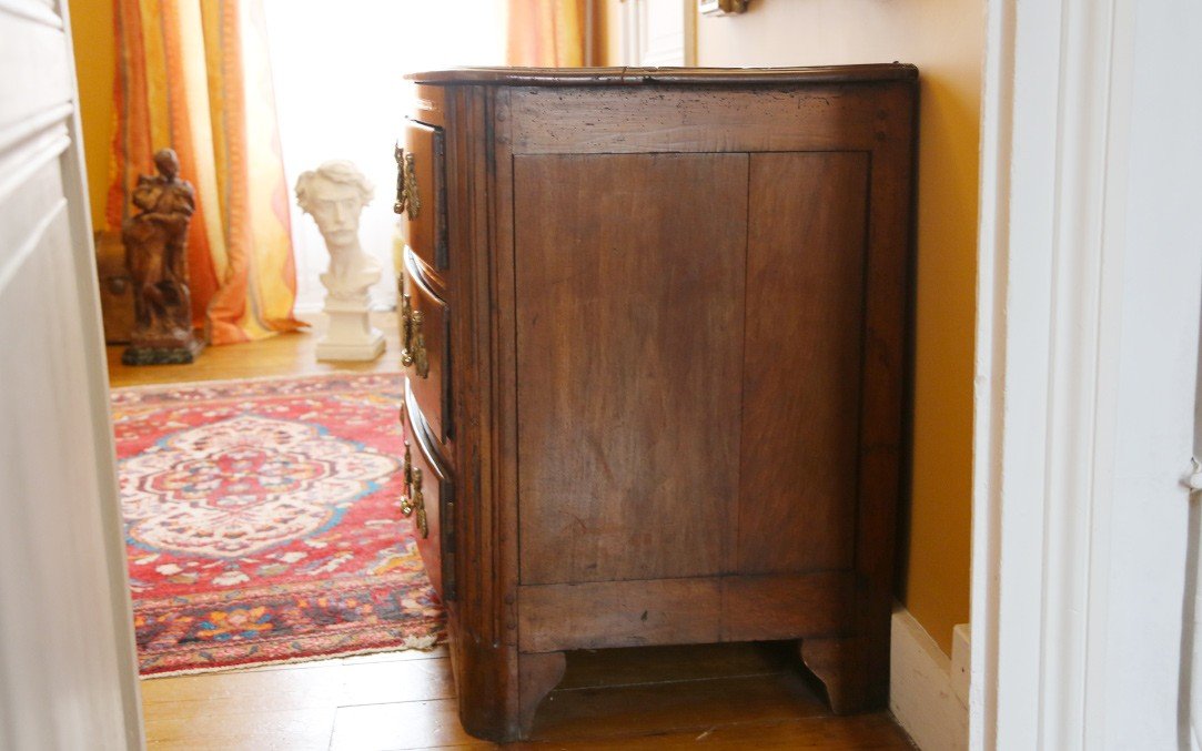 Commode, Late Louis XIV, Blond Walnut, Perfect Original Condition (133 X 84 Cm)-photo-4