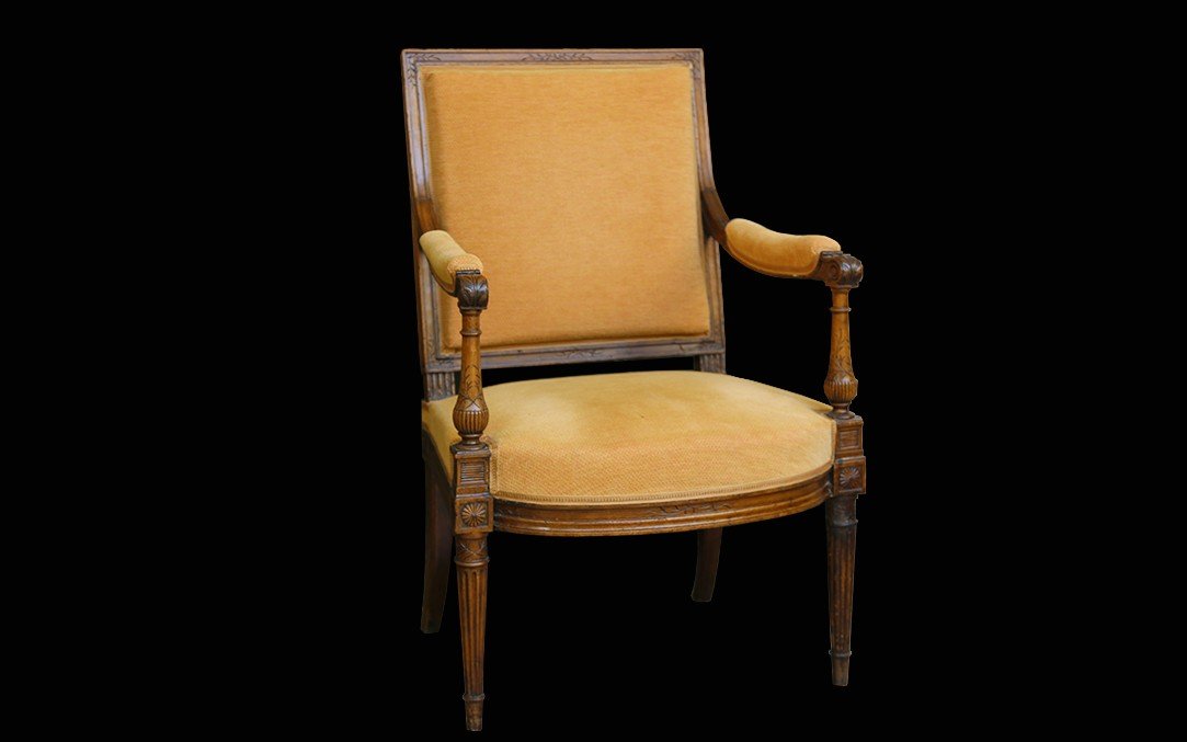 Fauteuil Louis XVI, Dossier à La Reine, XVIIIème 