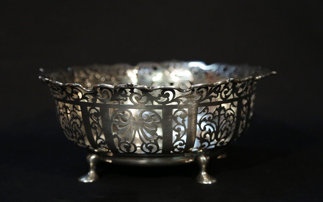 Basket In Sterling Silver, Minerva Hallmark-photo-5