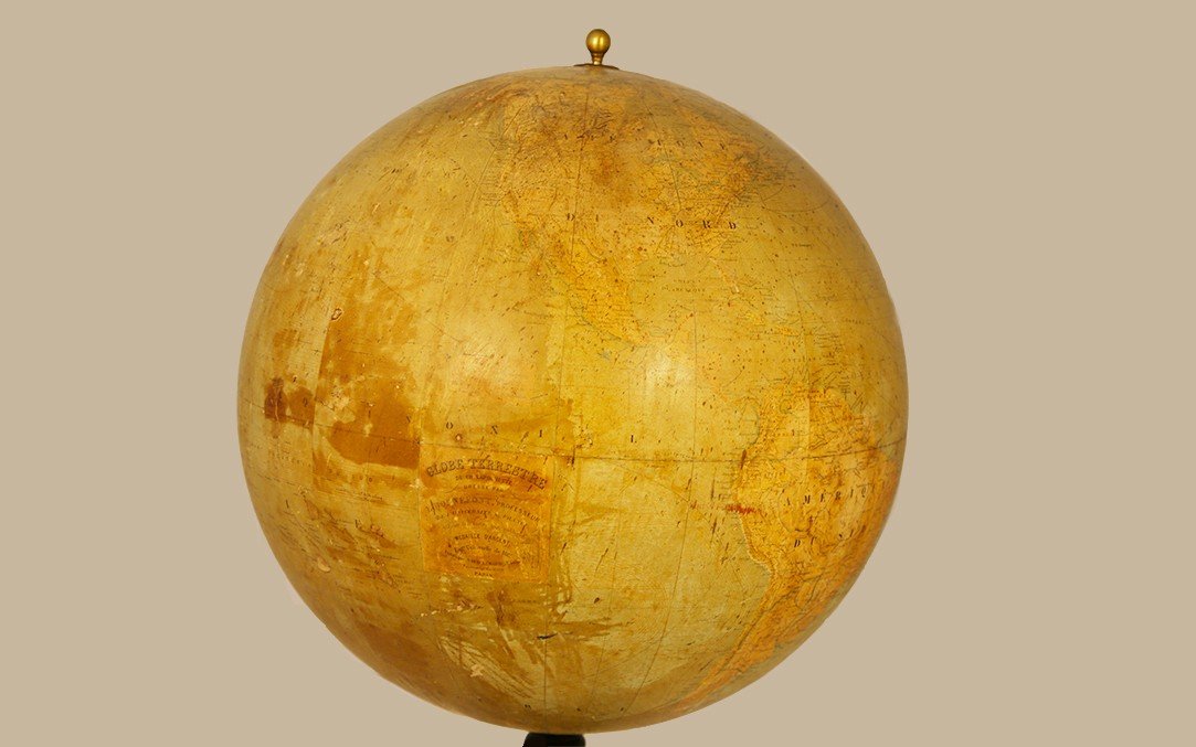 Globe Terrestre, Bonnefond, XIXème, Diamètre 50 Cm-photo-3