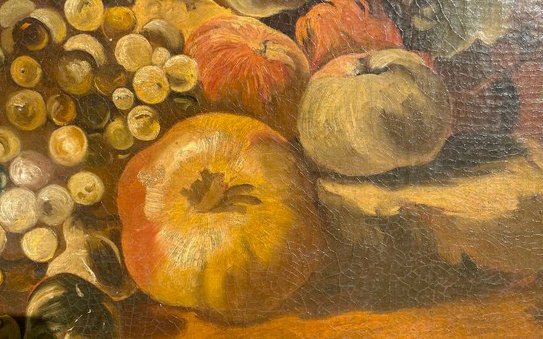 Oil On Canvas, Still Life With Fruits, 18th Century-photo-5