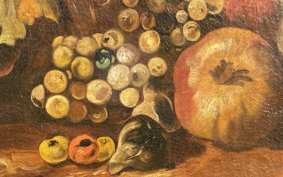 Huile Sur Toile, Nature Morte Aux Fruits, XVIIIème-photo-7