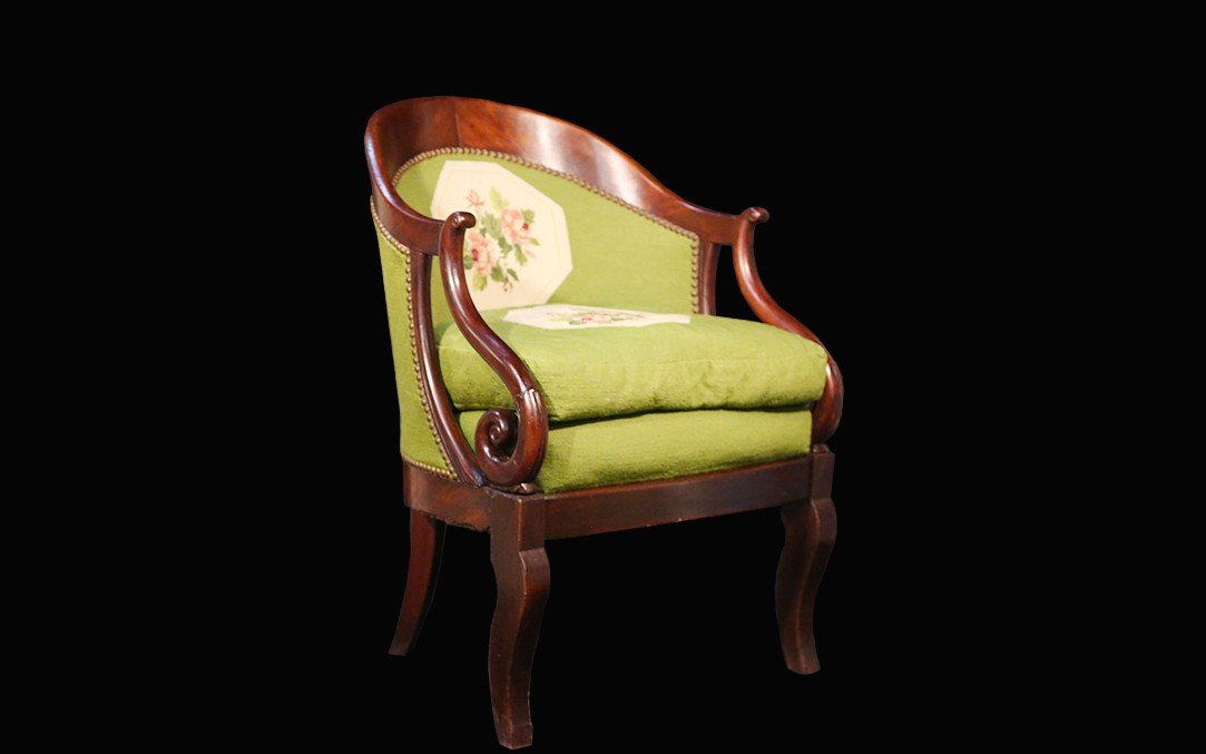 Office Armchair, Mahogany, 1st Empire