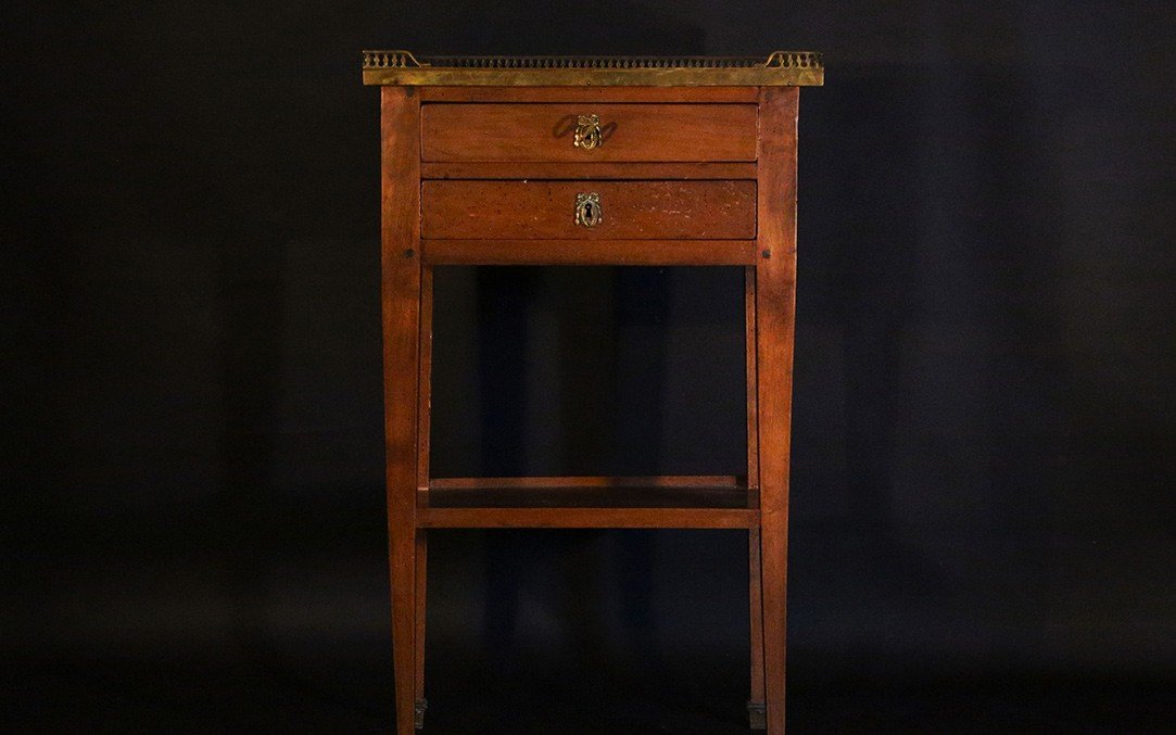 Louis XVI Pedestal Table, Marble, 18th Century