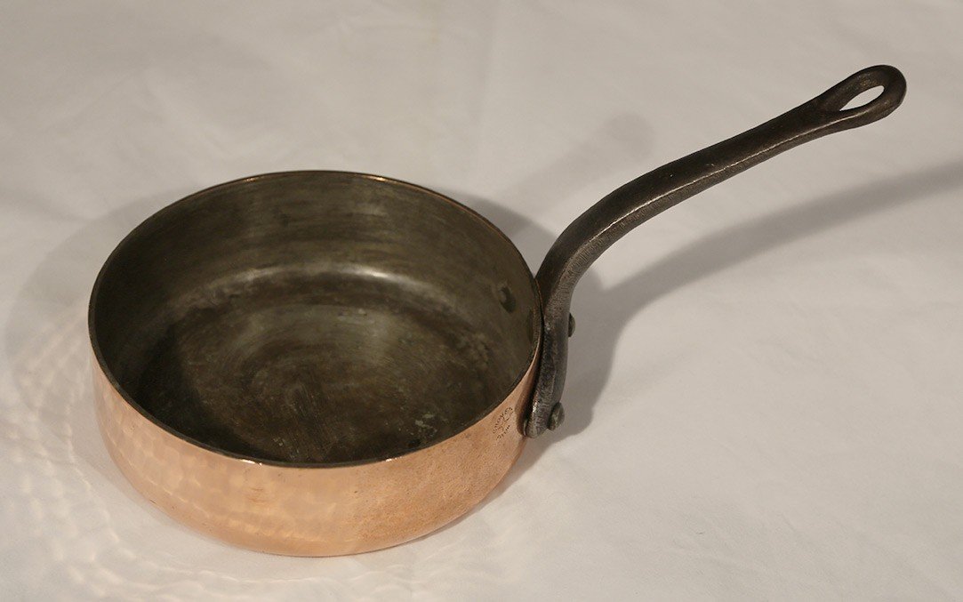 Small Copper Frying Pan, (heavy And Thick) 18cm-photo-2