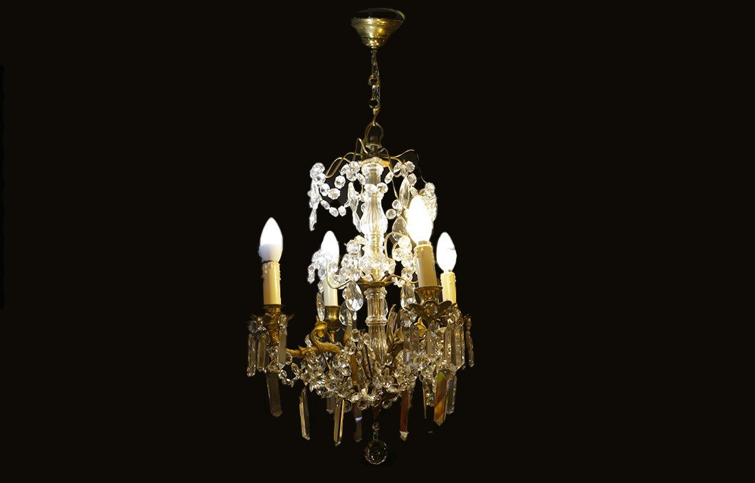 Chandelier With Tassels, Napoleon III, (77 X 44 Cm)-photo-3