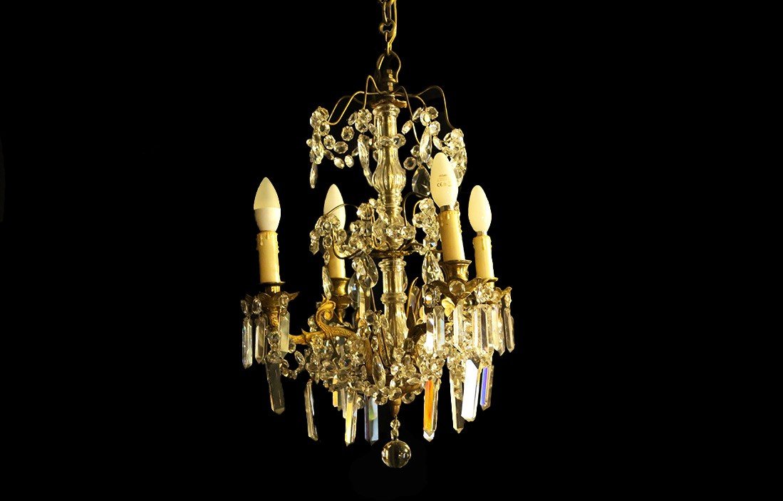 Chandelier With Tassels, Napoleon III, (77 X 44 Cm)