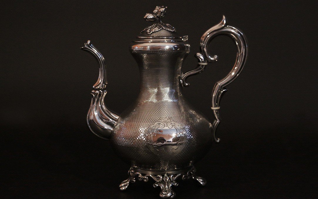 Sterling Silver Teapot, 410 G-photo-4