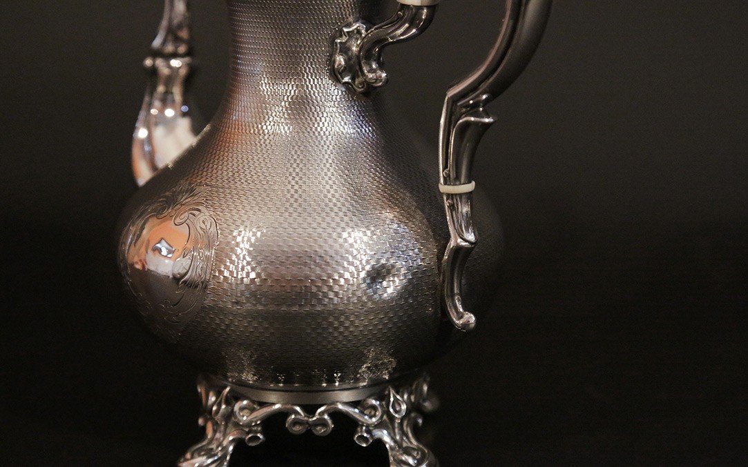 Sterling Silver Teapot, 410 G-photo-5