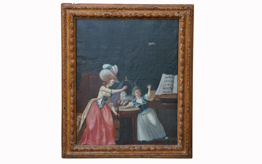 Oil On Canvas 18th Century, Louis XIV Period Frame