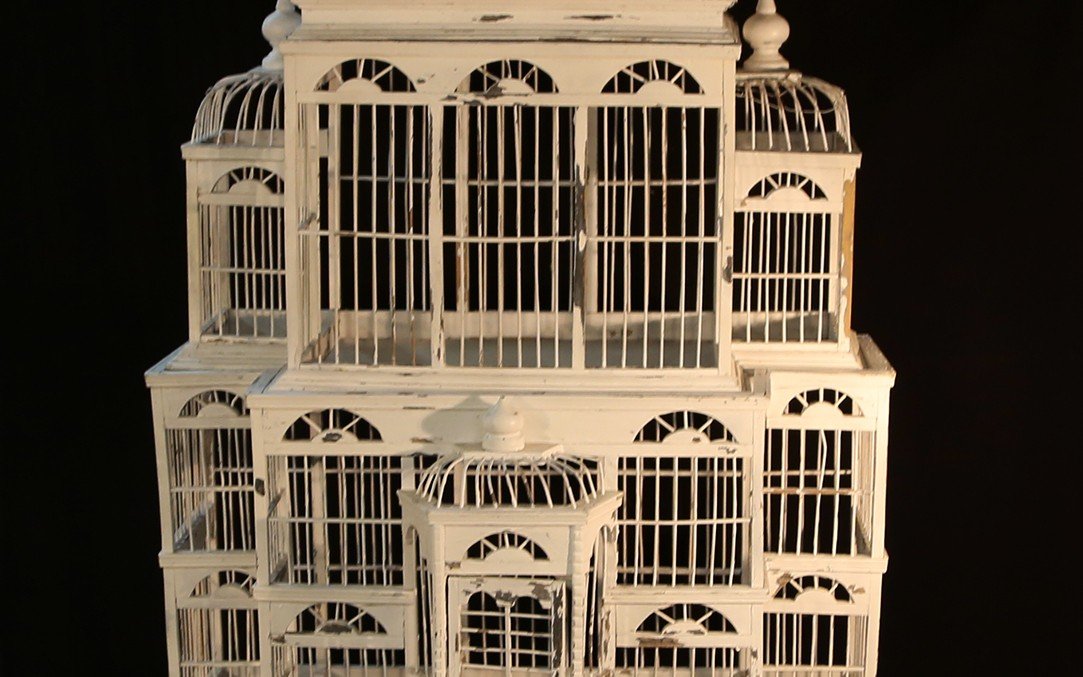 Cage à Oiseaux Années 1900, Art Nouveau-photo-3