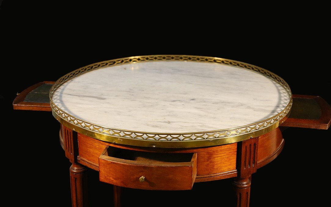 Hot Water Bottle Table, 19th Century, White Marble-photo-1