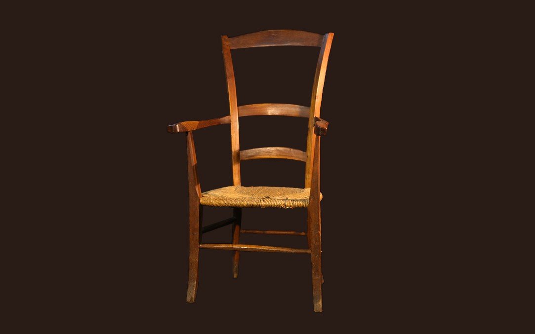 19th Century Straw Armchair